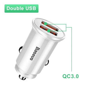 Baseus 30W Car Charger with Type C PD Fast Charger For Quick Charge