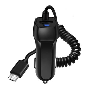 Car Charger With USB Cable Mobile Phone Charger Micro USB Type C Cable Fast Car Phone Charger