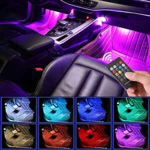 LED Car Foot Light Ambient Lamp With USB Wireless Remote Music Control –  icartoolz